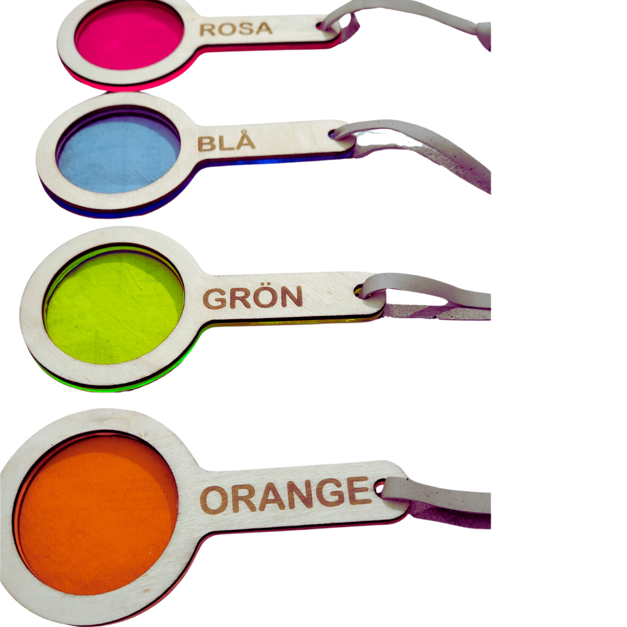 paddlar rosa orange blå grön